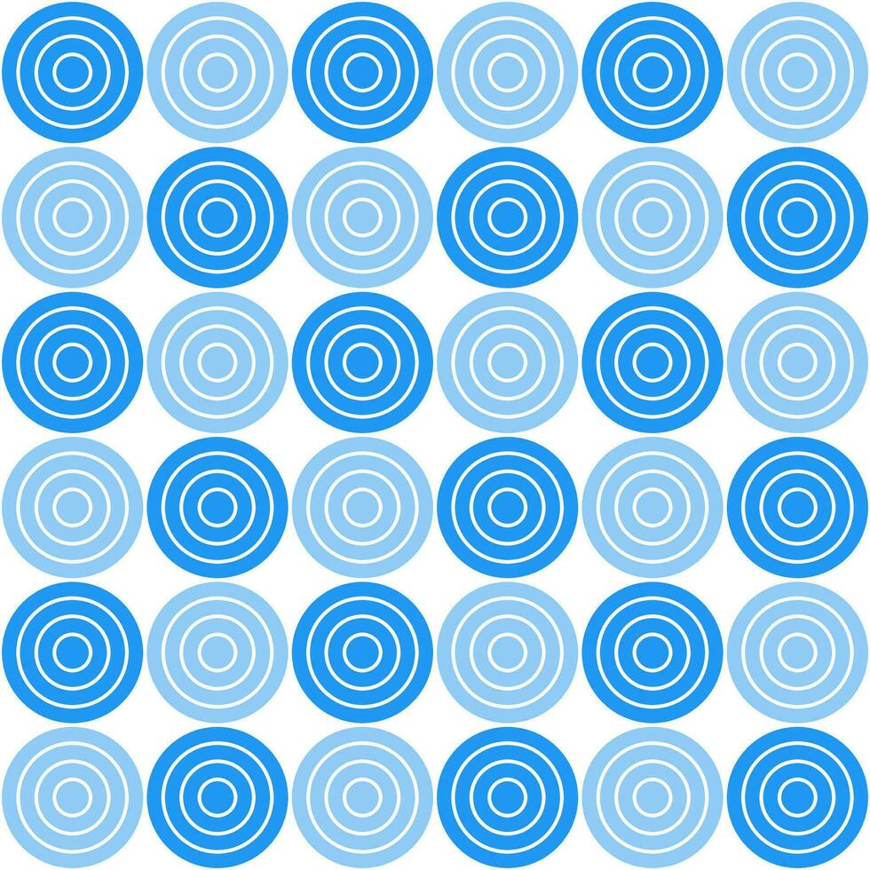 azul circulo modelo. circulo vector sin costura modelo. decorativo elemento, envase papel, pared losas, piso losas, baño losas.