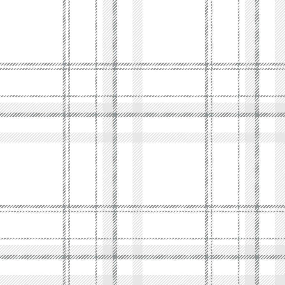 Plaid seamless pattern in black white. Check fabric texture. Vector textile print.