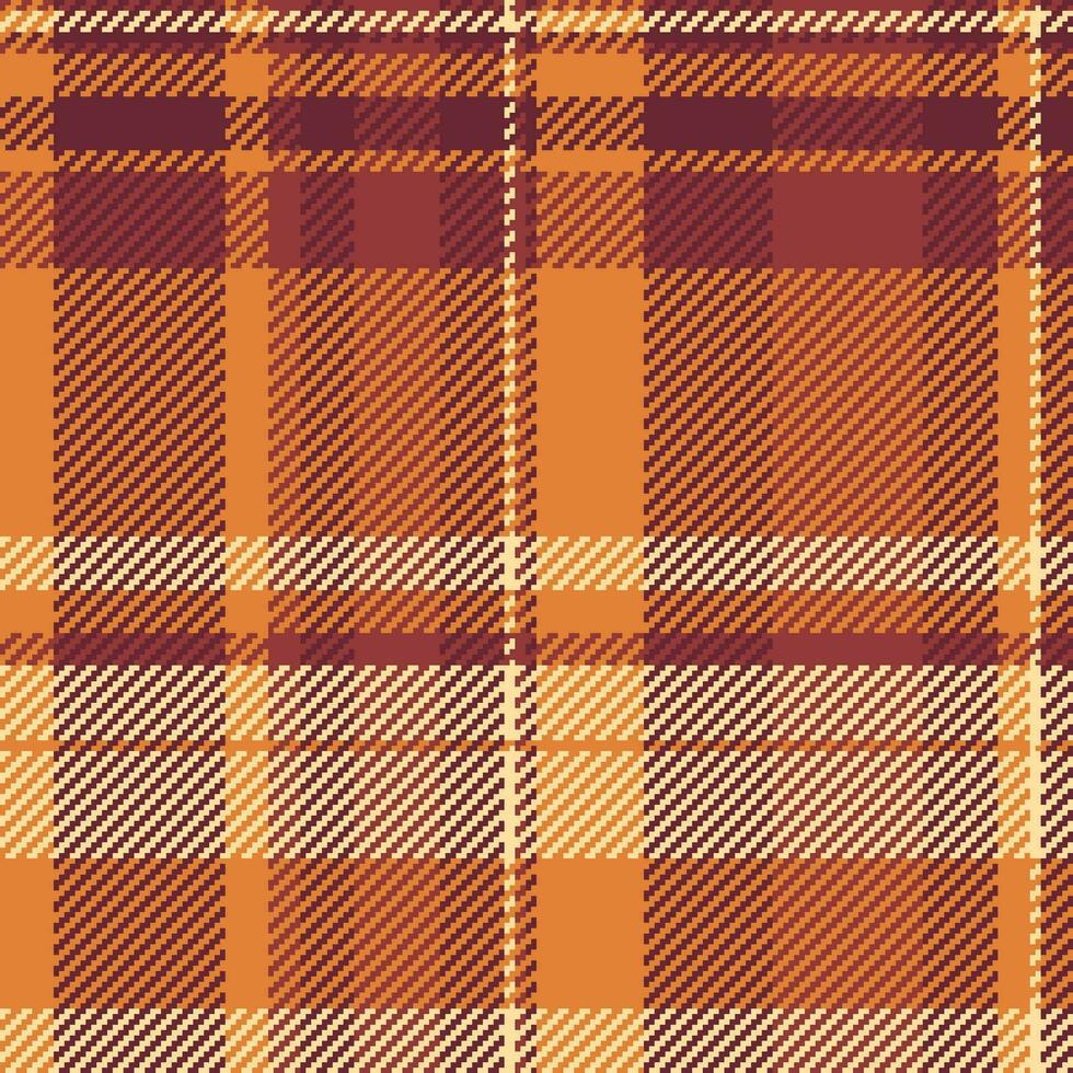 Plaid vector pattern of textile seamless fabric with a check background texture tartan.