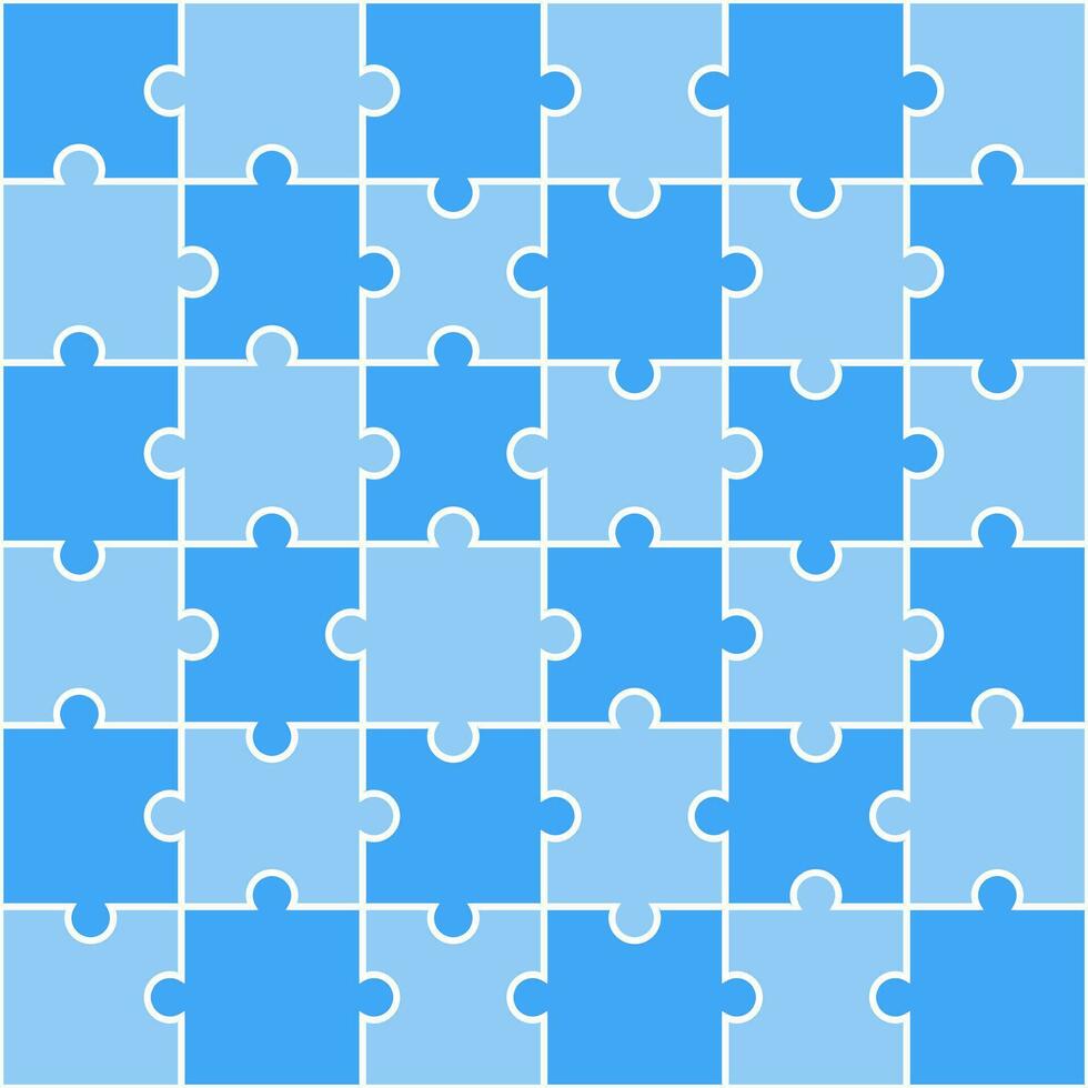 Blue jigsaw pattern. jigsaw line pattern. jigsaw seamless pattern. Decorative elements, clothing, paper wrapping, bathroom tiles, wall tiles, backdrop, background. vector