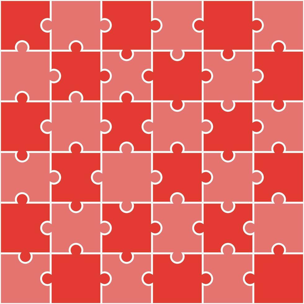 Red jigsaw pattern. jigsaw line pattern. jigsaw seamless pattern. Decorative elements, clothing, paper wrapping, bathroom tiles, wall tiles, backdrop, background. vector