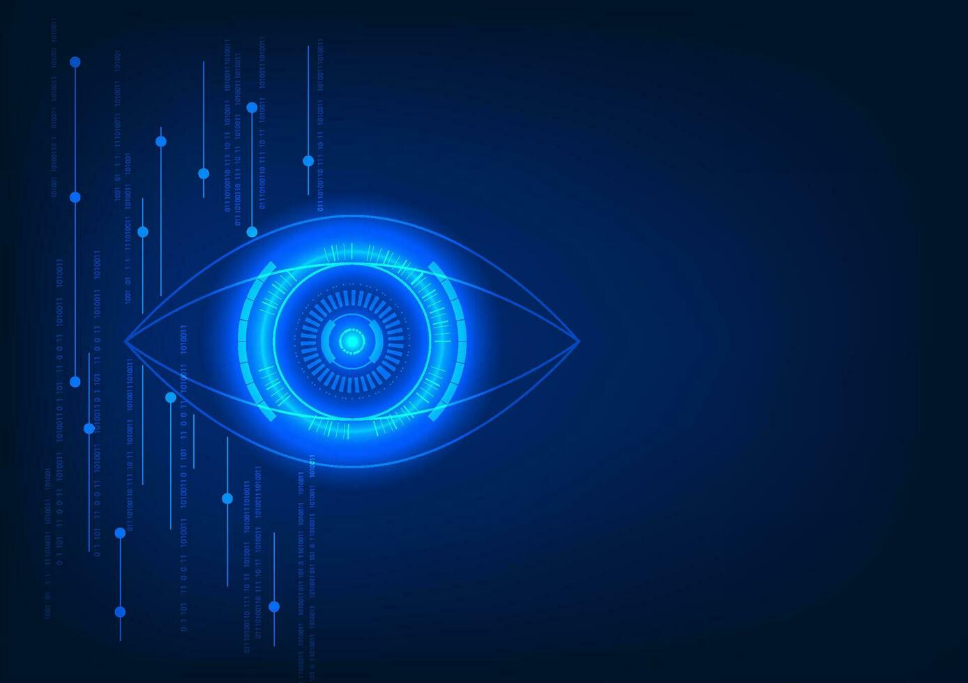 iris exploración tecnología con tecnología elementos y numérico código medios de comunicación tecnología seguridad sistema ese usos ojo verificación a entrar el datos sistema vector