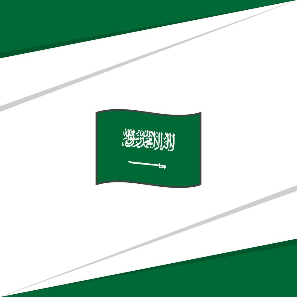 Saudi Arabia Flag Abstract Background Design Template. Saudi Arabia Independence Day Banner Social Media Post. Saudi Arabia Design vector