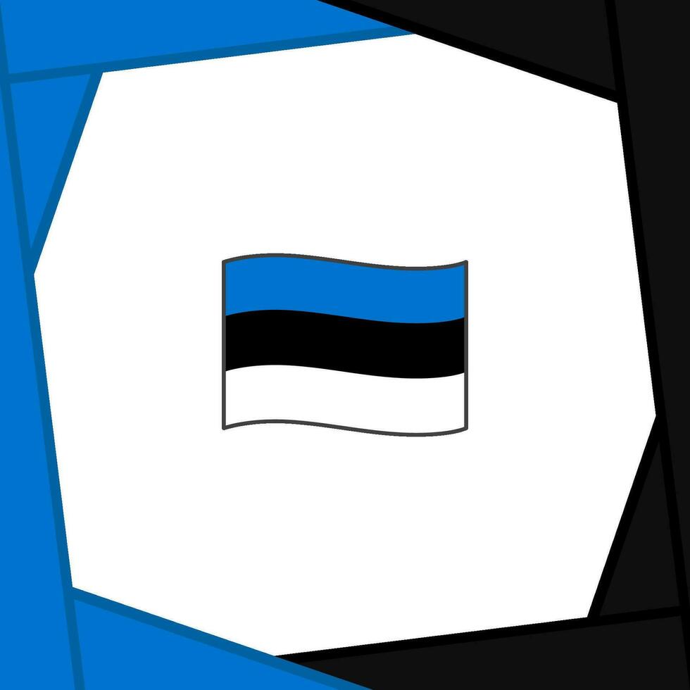 Estonia Flag Abstract Background Design Template. Estonia Independence Day Banner Social Media Post. Estonia Independence Day vector