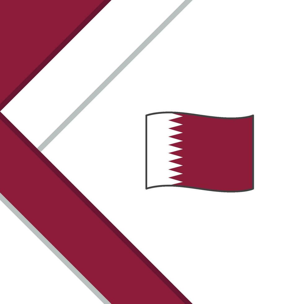 Qatar Flag Abstract Background Design Template. Qatar Independence Day Banner Social Media Post. Qatar Background vector