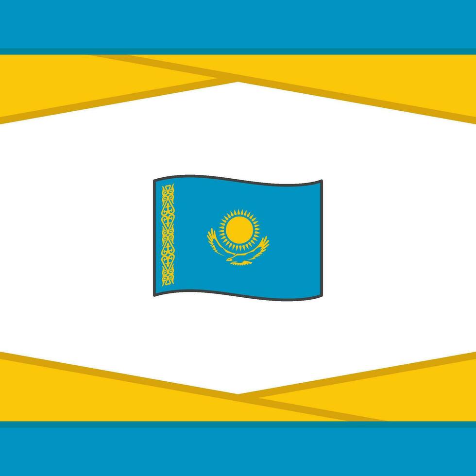 Kazakhstan Flag Abstract Background Design Template. Kazakhstan Independence Day Banner Social Media Post. Kazakhstan Vector