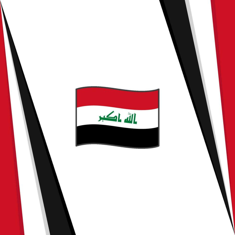 Iraq Flag Abstract Background Design Template. Iraq Independence Day Banner Social Media Post. Iraq Flag vector