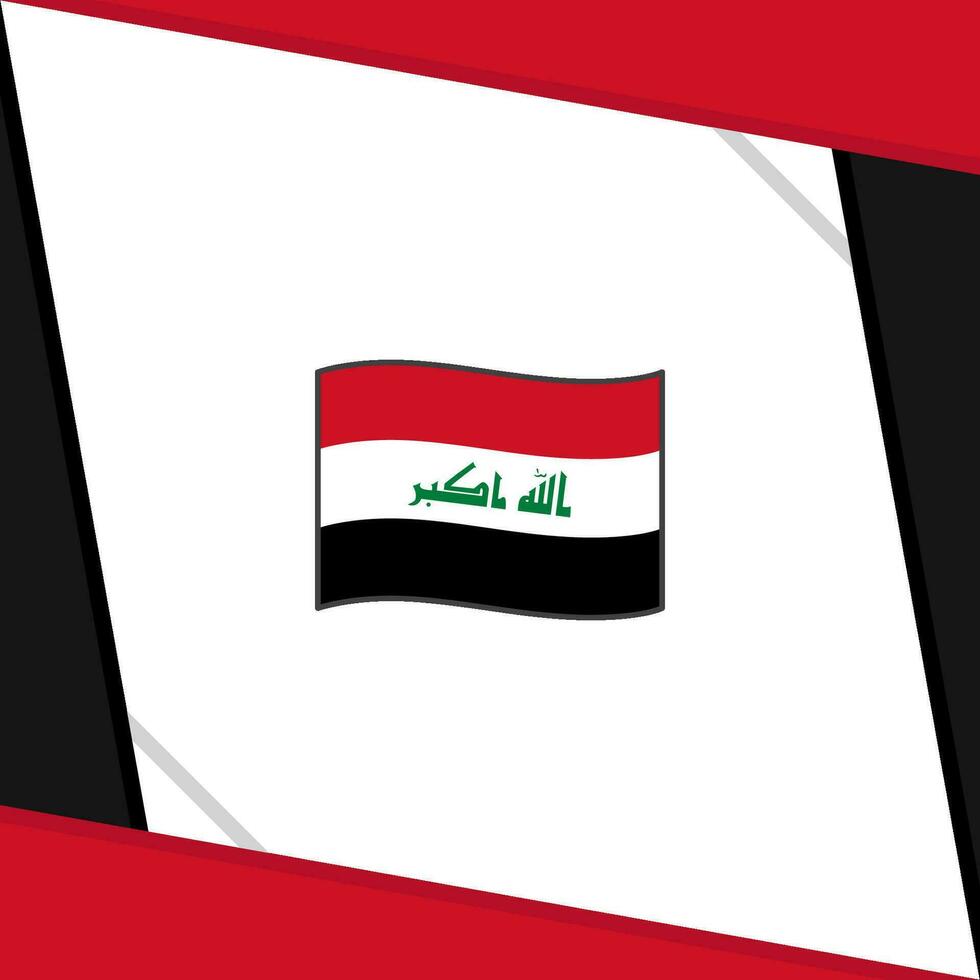 Irak bandera resumen antecedentes diseño modelo. Irak independencia día bandera social medios de comunicación correo. Irak independencia día vector