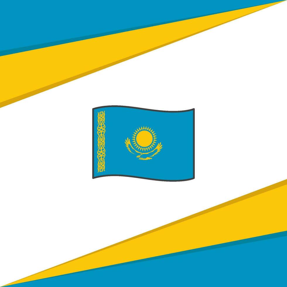 Kazakhstan Flag Abstract Background Design Template. Kazakhstan Independence Day Banner Social Media Post. Kazakhstan Banner vector