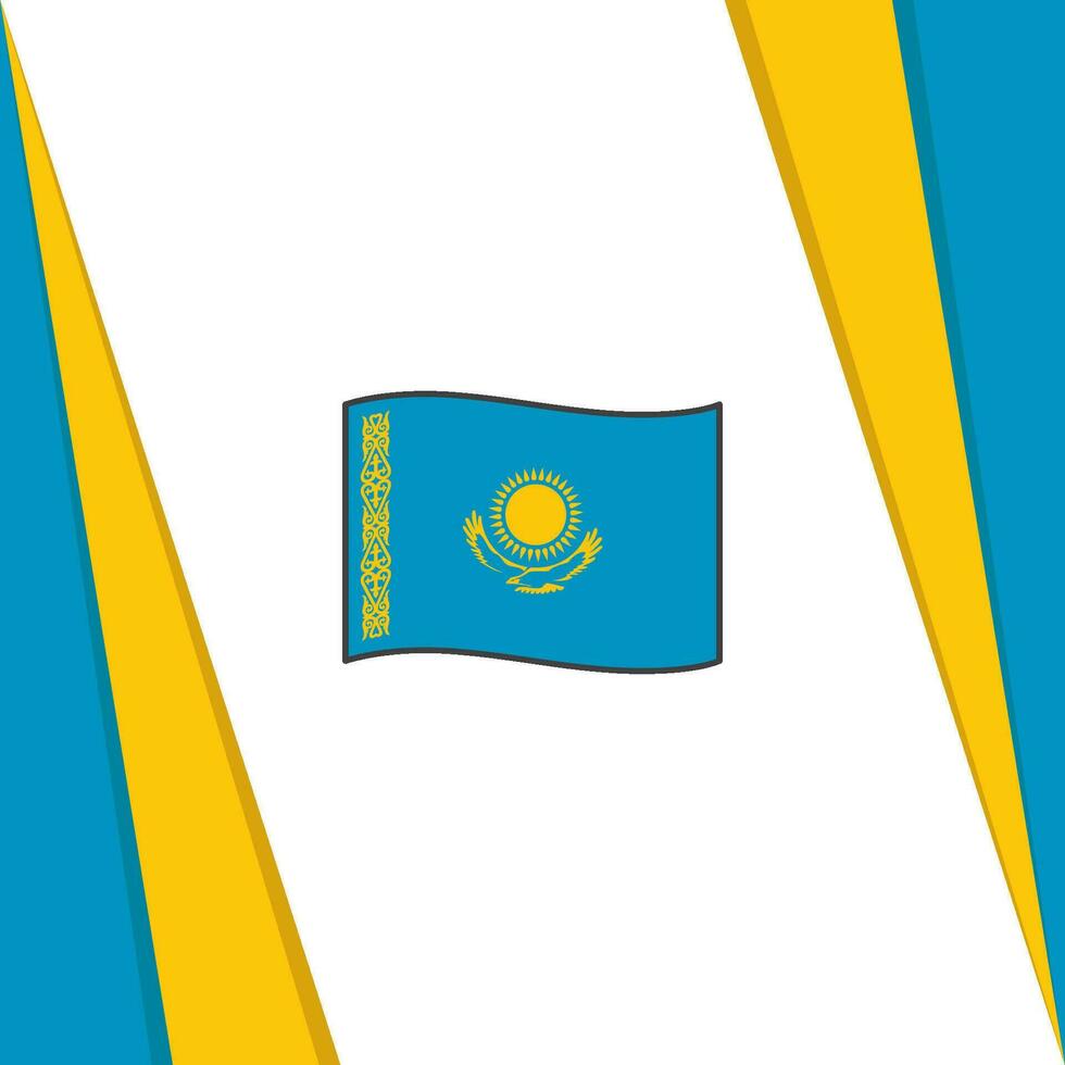 Kazakhstan Flag Abstract Background Design Template. Kazakhstan Independence Day Banner Social Media Post. Kazakhstan Independence Day vector