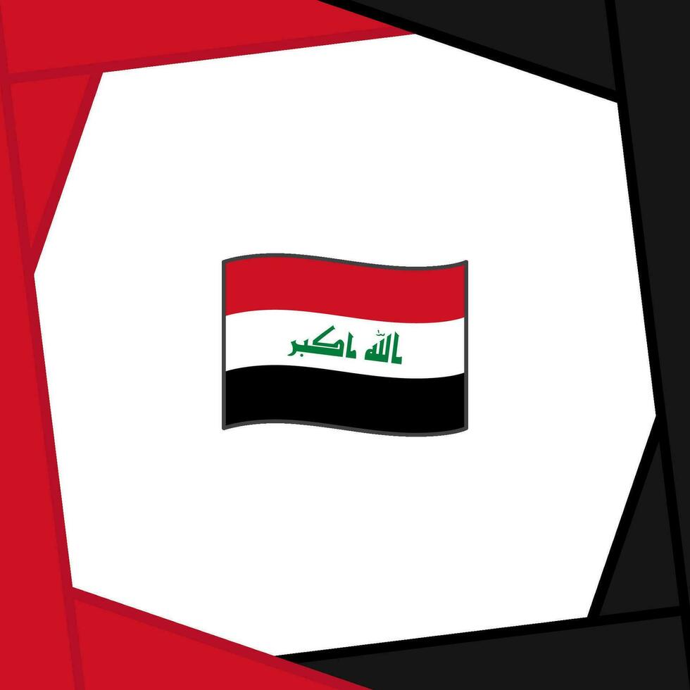 Iraq Flag Abstract Background Design Template. Iraq Independence Day Banner Social Media Post. Iraq Banner vector