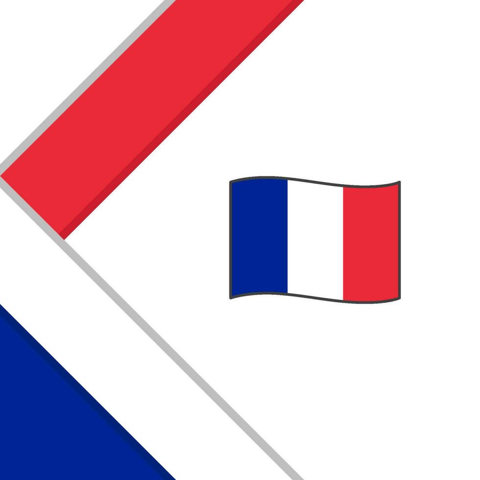 France Flag Abstract Background Design Template. France Independence Day Banner Social Media Post. France Background vector