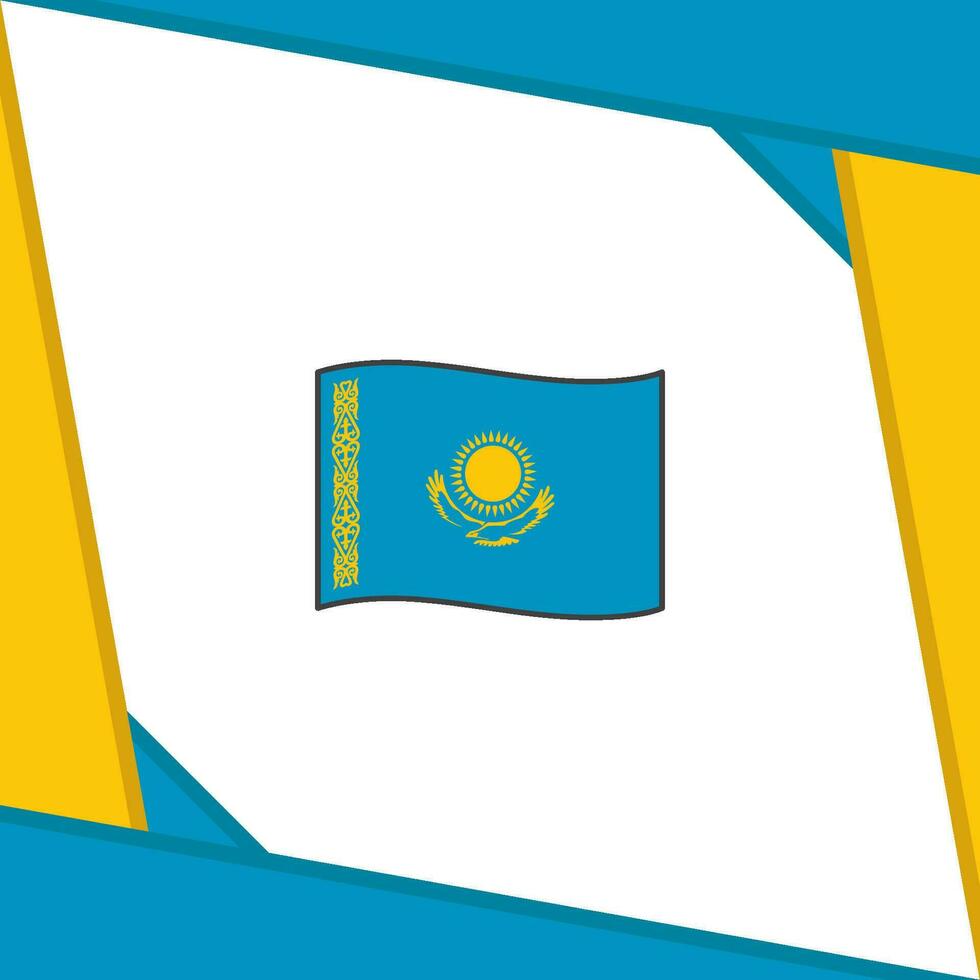 Kazakhstan Flag Abstract Background Design Template. Kazakhstan Independence Day Banner Social Media Post. Kazakhstan Template vector