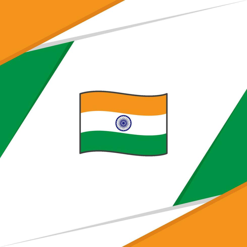 India Flag Abstract Background Design Template. India Independence Day Banner Social Media Post. India vector