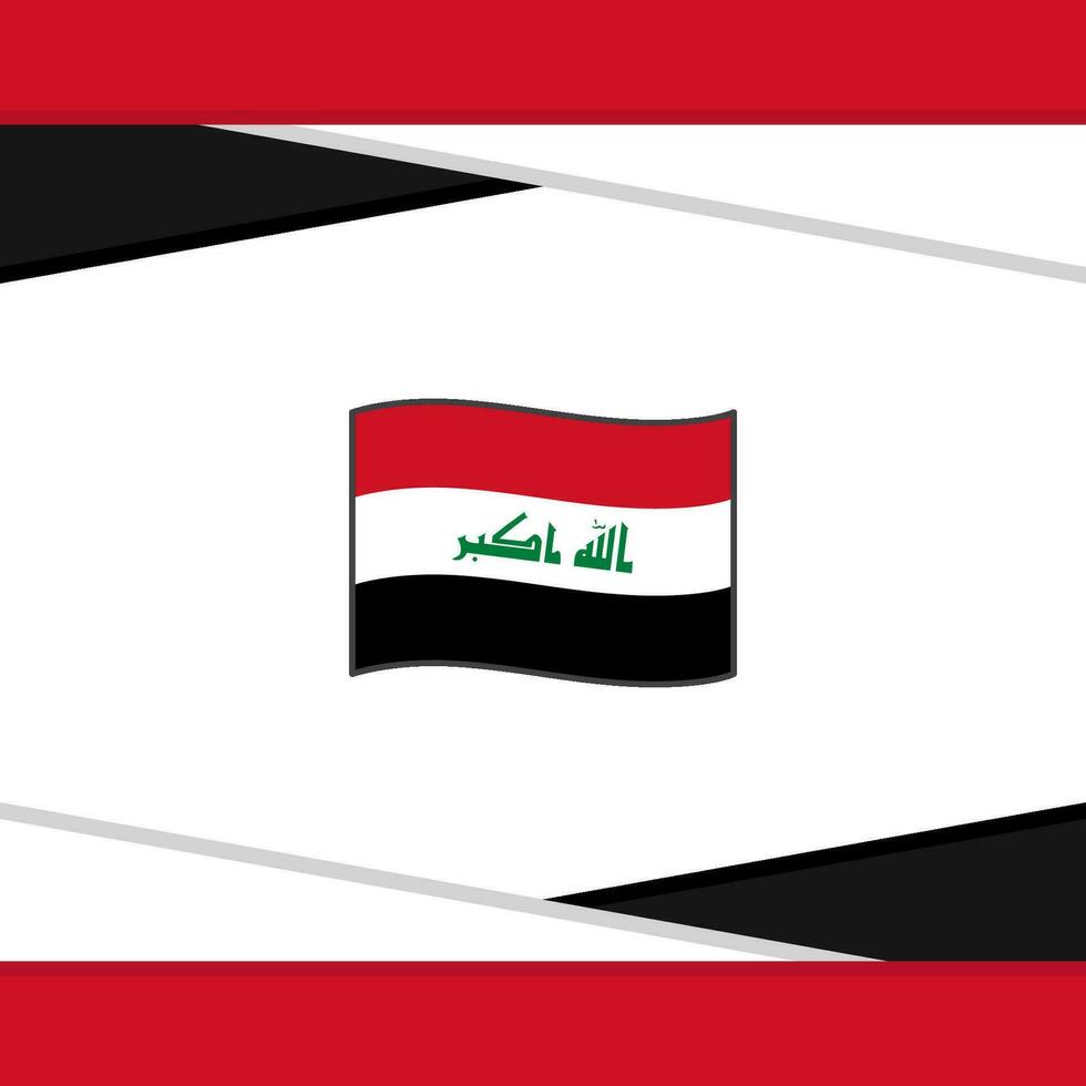 Iraq Flag Abstract Background Design Template. Iraq Independence Day Banner Social Media Post. Iraq Vector