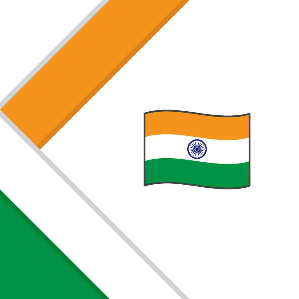 India Flag Abstract Background Design Template. India Independence Day Banner Social Media Post. India Illustration vector