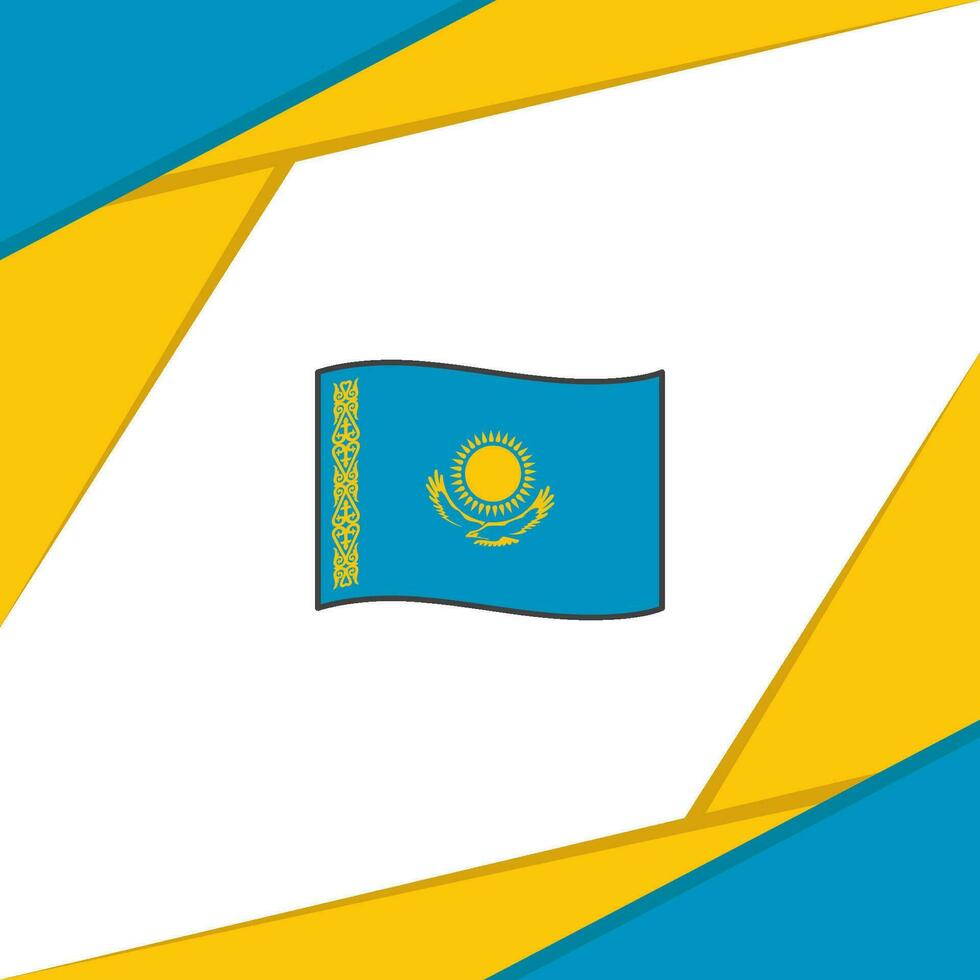 Kazakhstan Flag Abstract Background Design Template. Kazakhstan Independence Day Banner Social Media Post. Kazakhstan Design vector