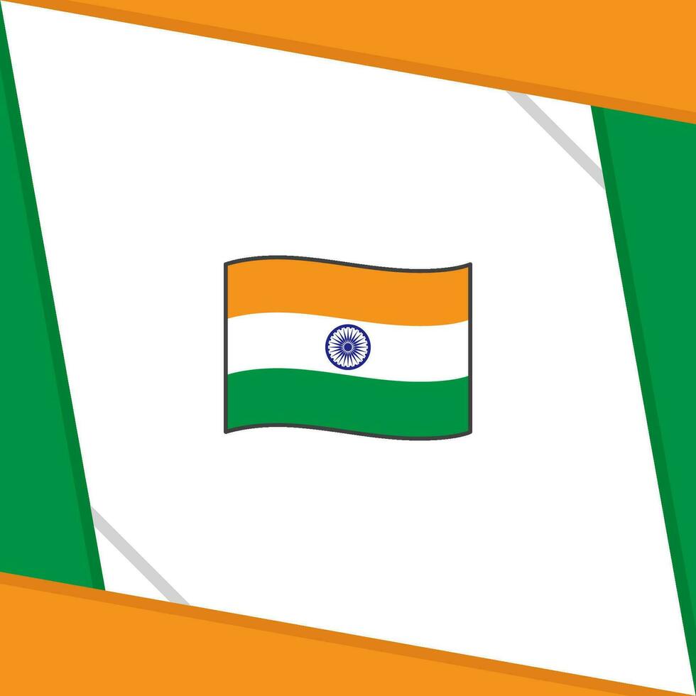 India bandera resumen antecedentes diseño modelo. India independencia día bandera social medios de comunicación correo. India independencia día vector