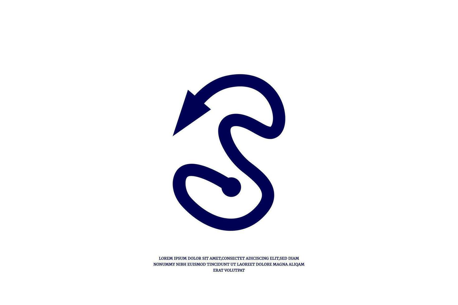 letter S arrow logo design template vector