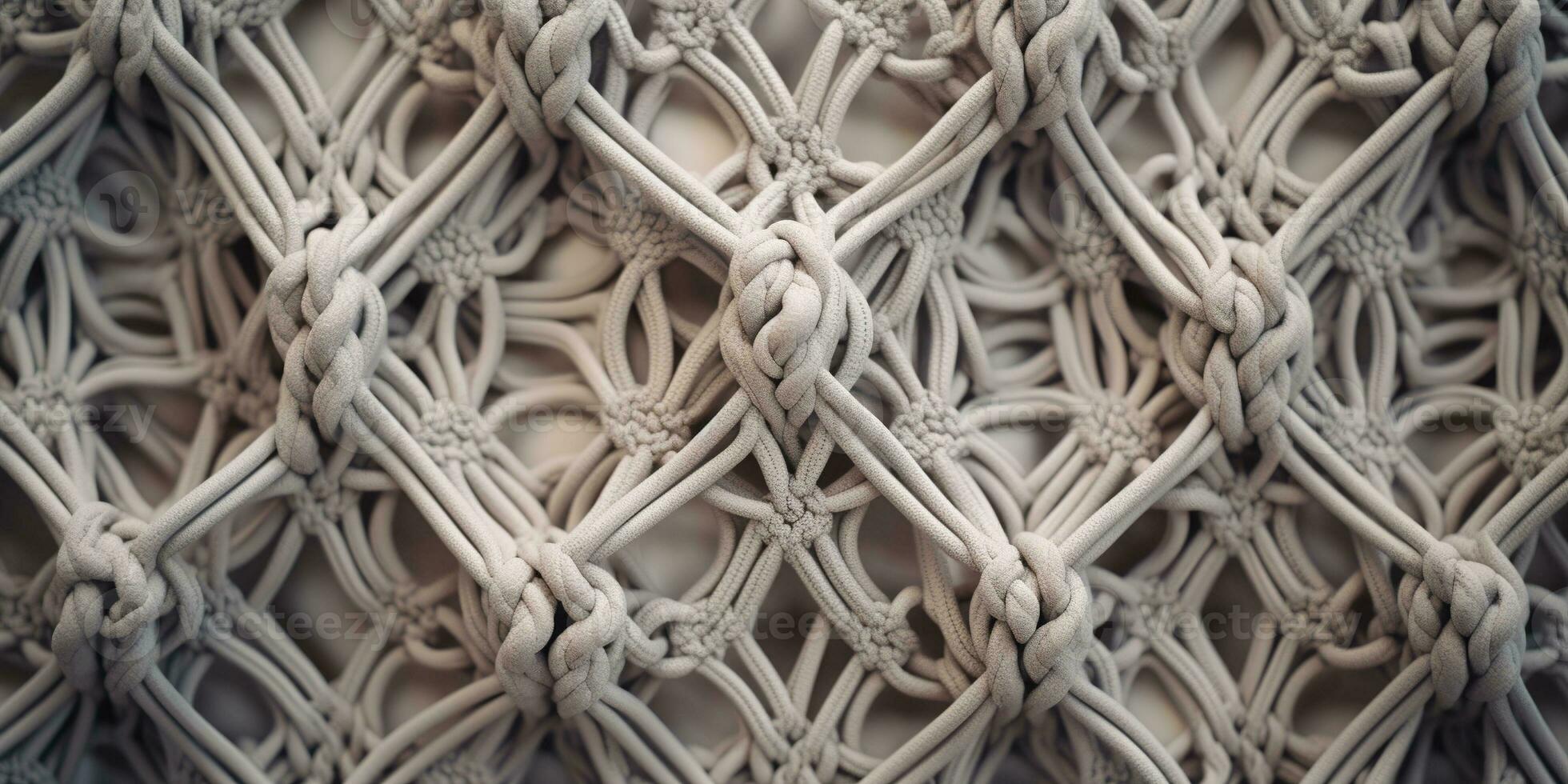 Generative AI, Close-up of hand made macrame texture photo