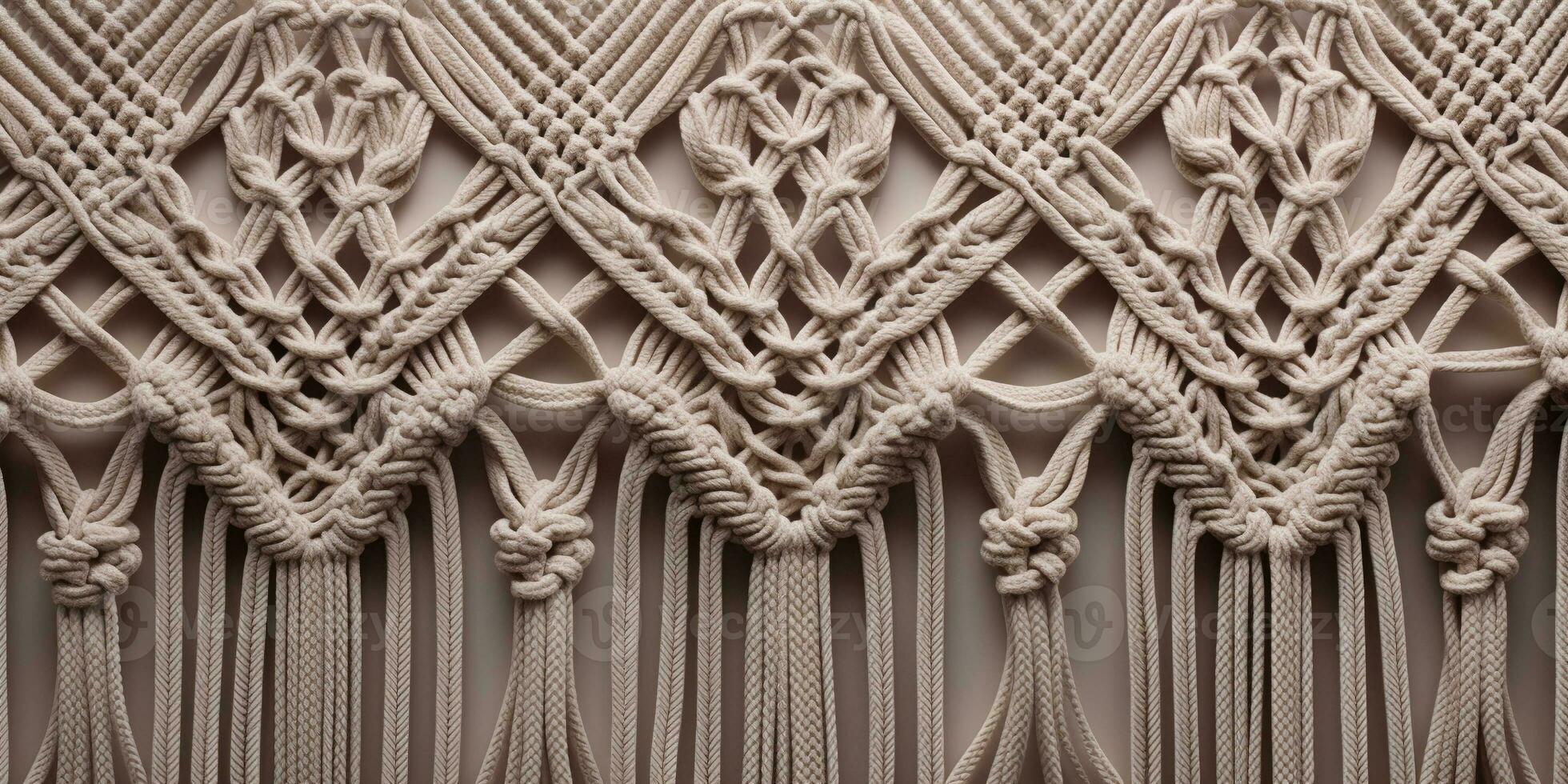 generativo ai, de cerca de mano hecho macramé textura foto