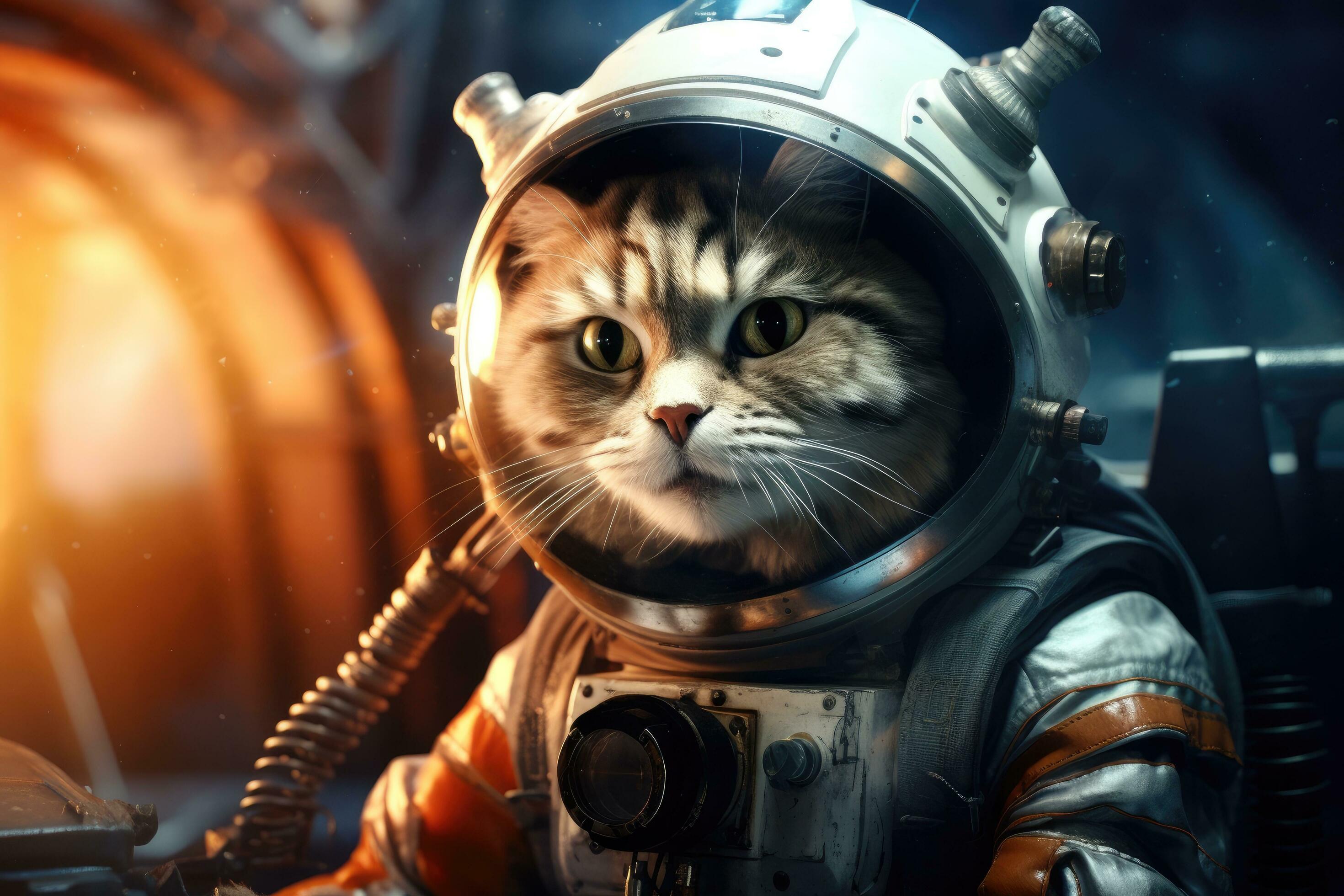 Astronaut cat in a spacesuit. Portrait of a cat in space, cat astronaut in  a spacesuit on a Science fiction concept, AI Generated 30821391 Stock Photo  at Vecteezy