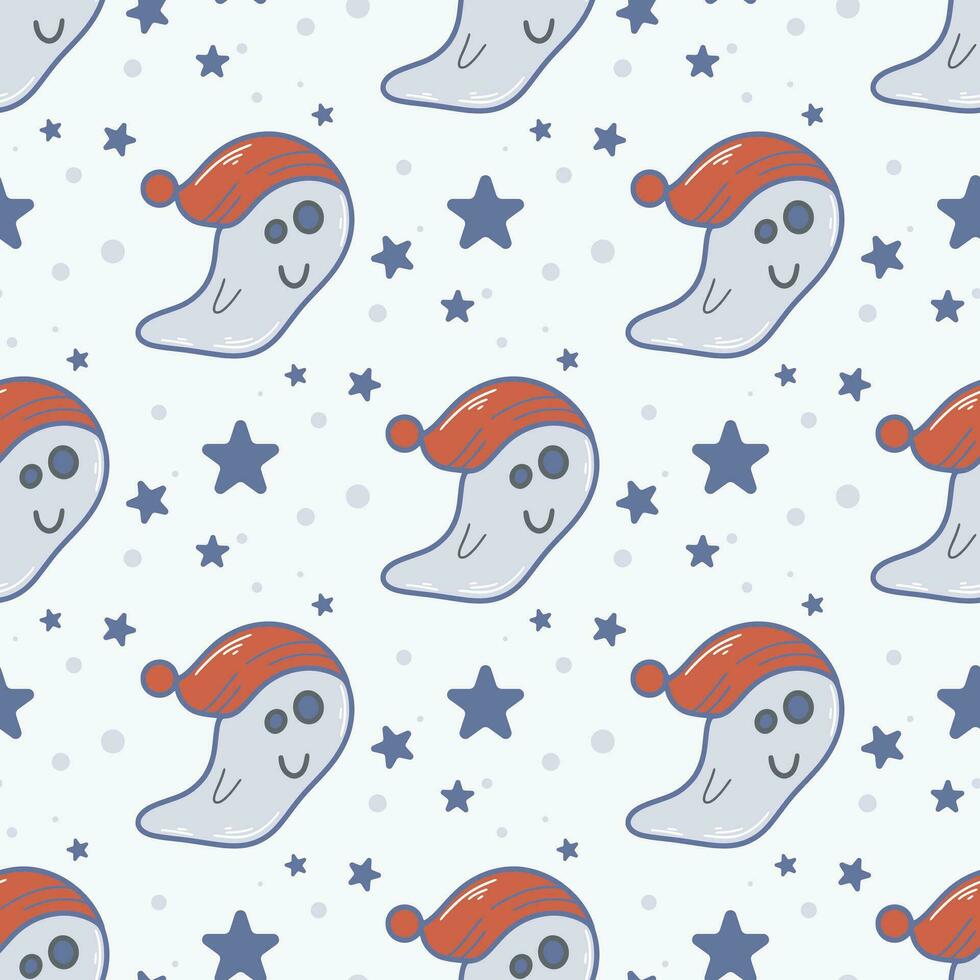 Cute ghost baby background vector illustration