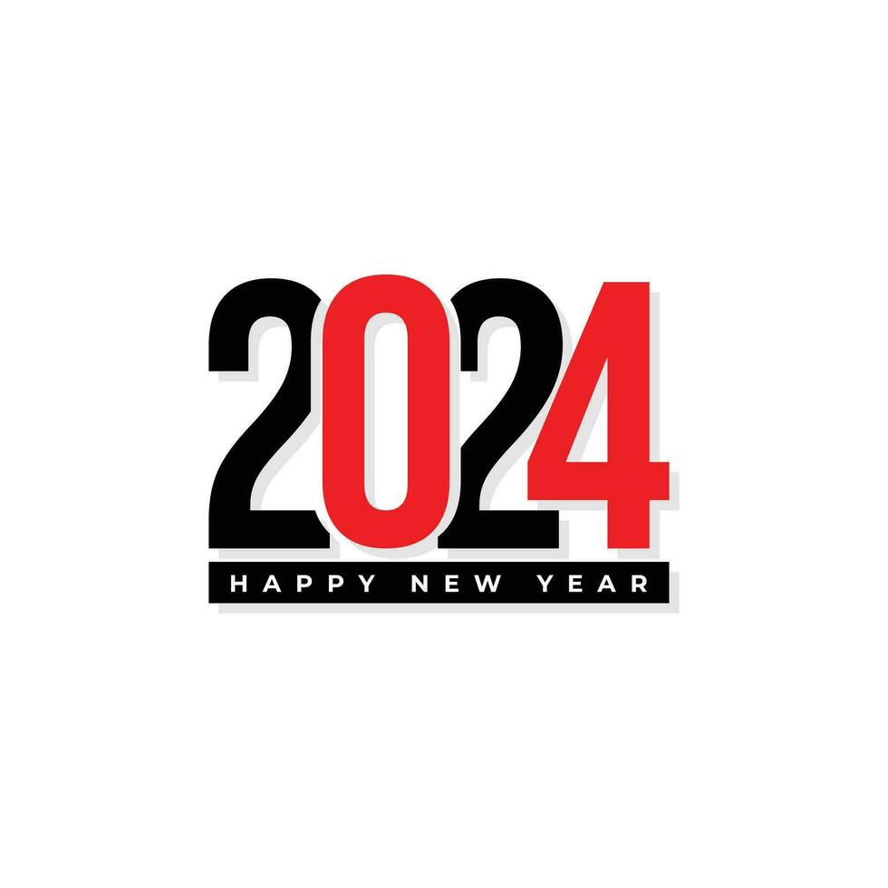 Happy New Year 2024 creative trendy text typography design 30821543 ...