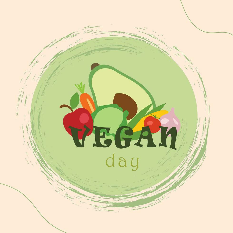 free vector World Vegan day banner