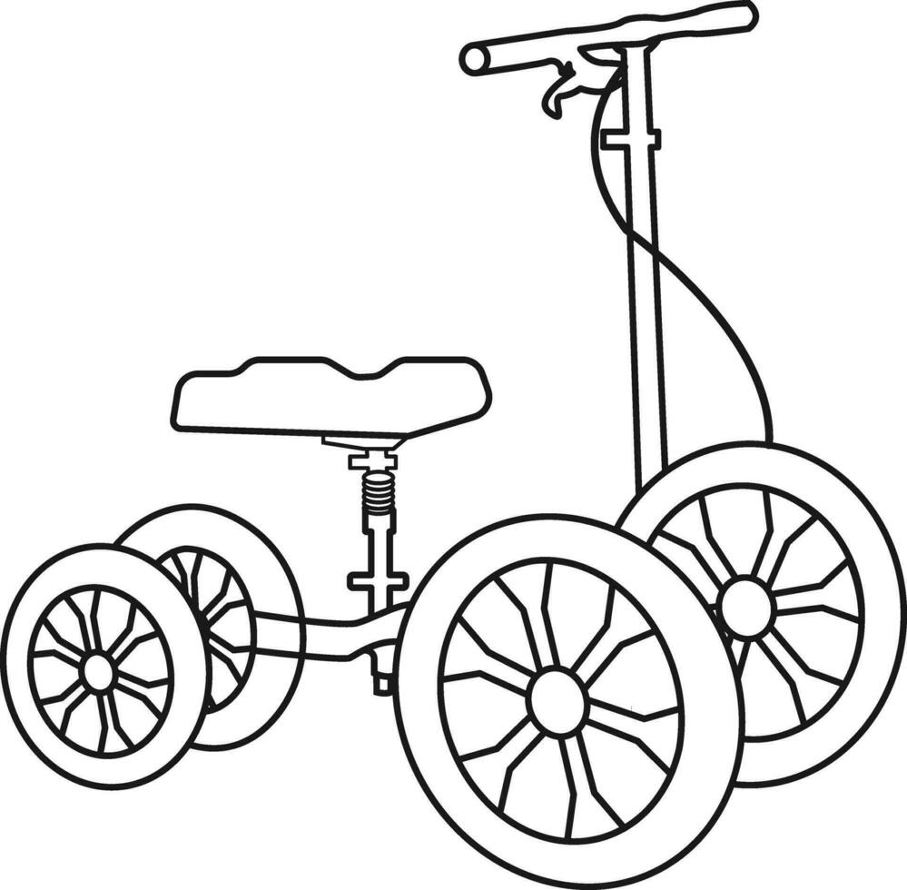 Knee Scooter Vector File