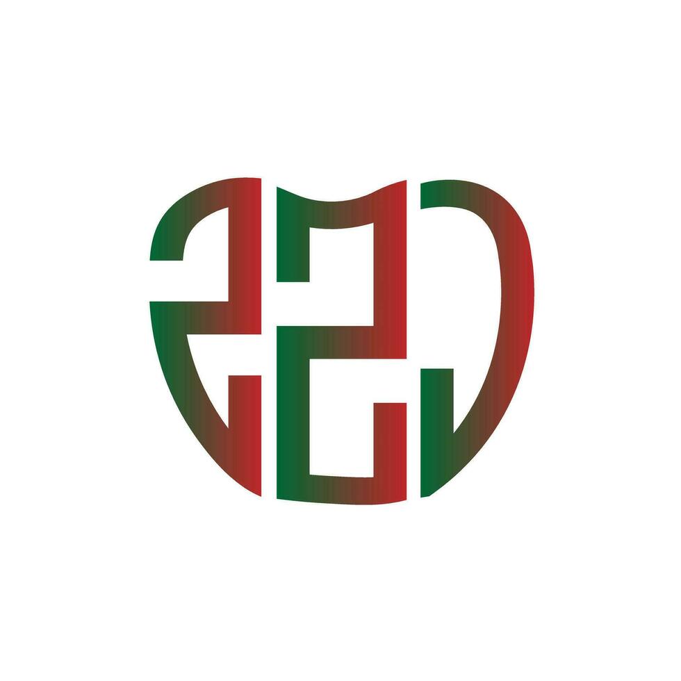 ZZJ letter logo creative design. ZZJ unique design. vector