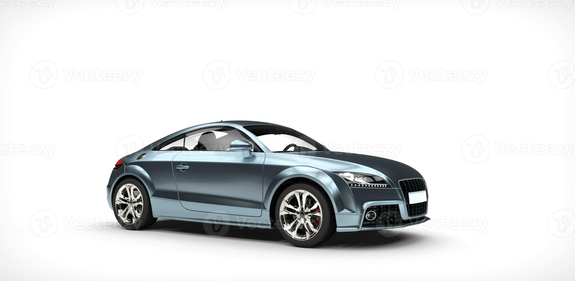 Shiny Blue Business Car photo