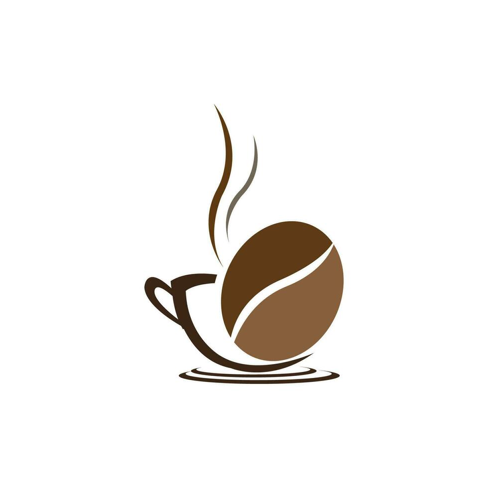 Coffee cup logo vector icon illustration design