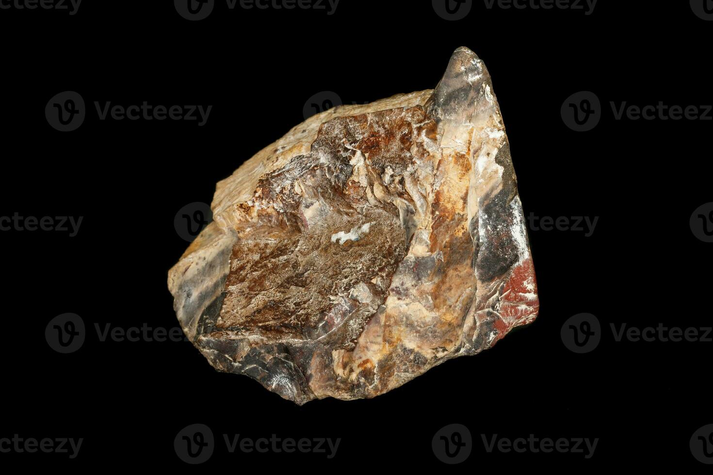 macro stone mineral jasper on black background photo