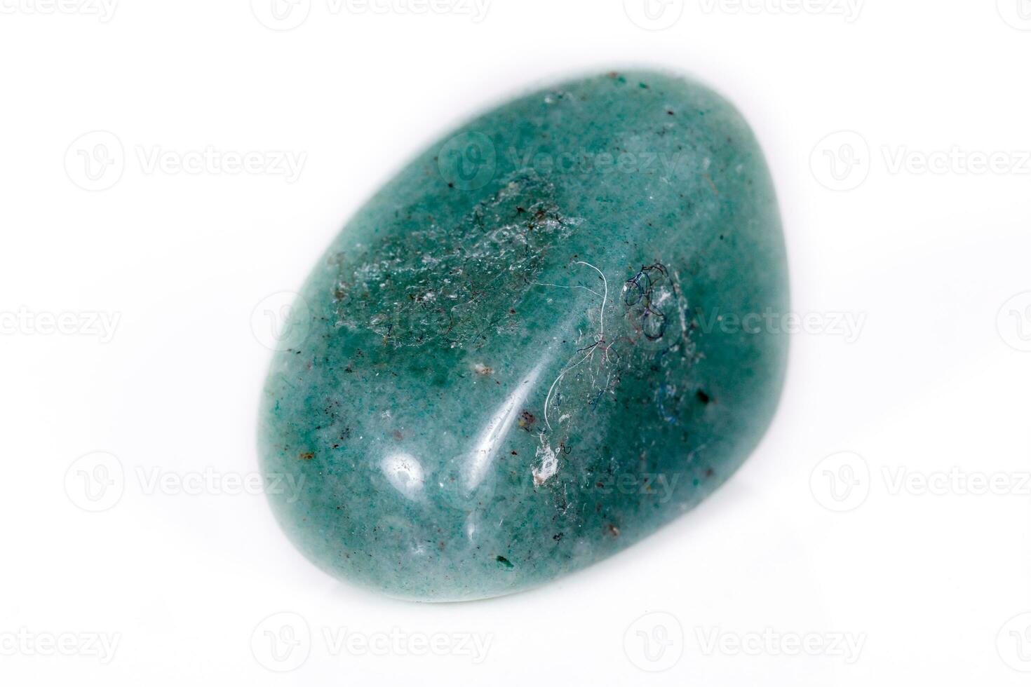 Macro mineral stone aventurine green on white background photo