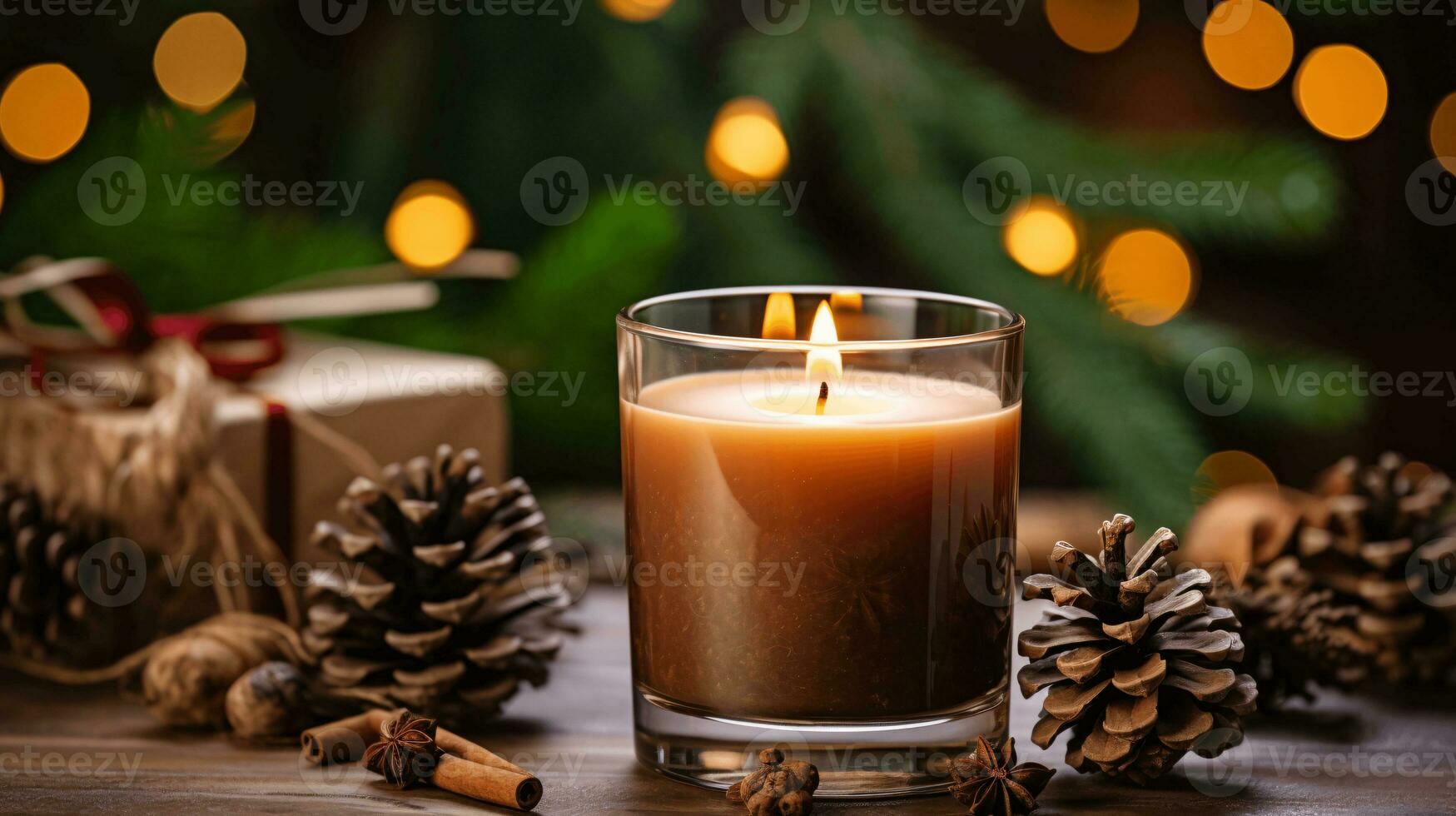 ai generative Cozy Fall Ambiance with Handmade Soy Candles photo