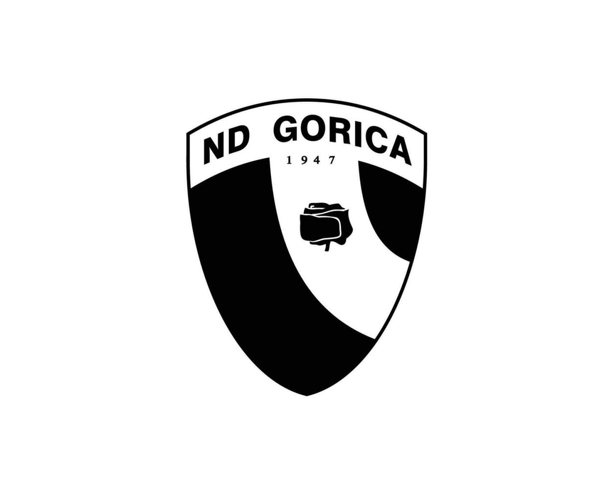 Gorica Club Logo Symbol Black Slovenia League Football Abstract Design Vector Illustration