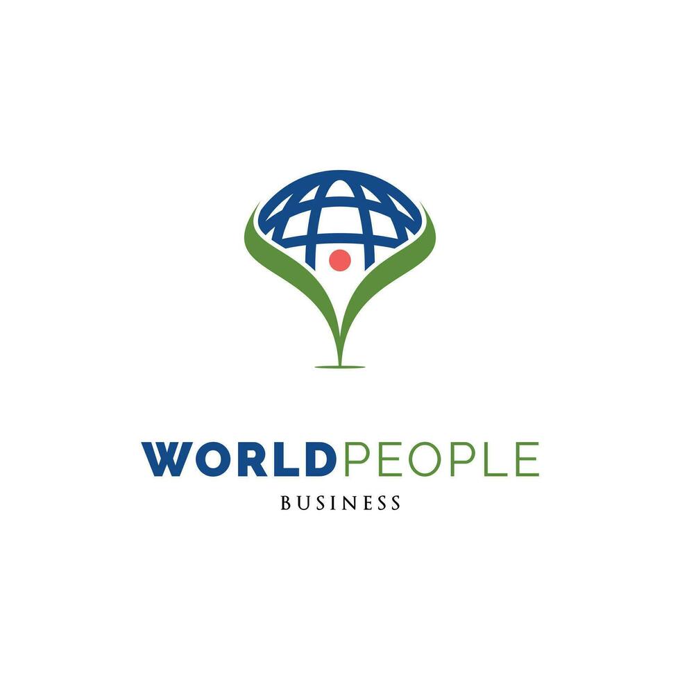 World People Icon Logo Design Template vector