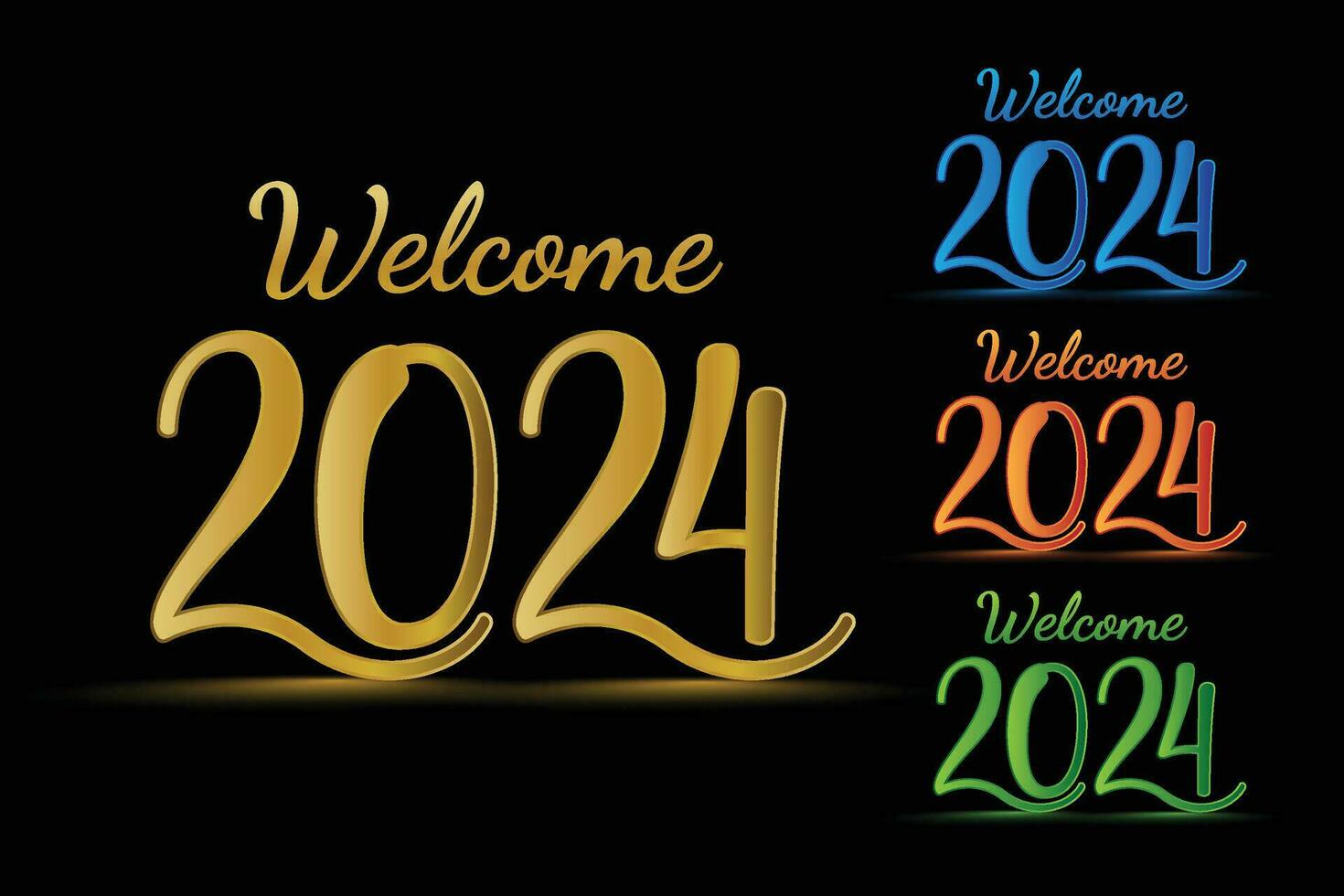 Welcome 2024 vector design template