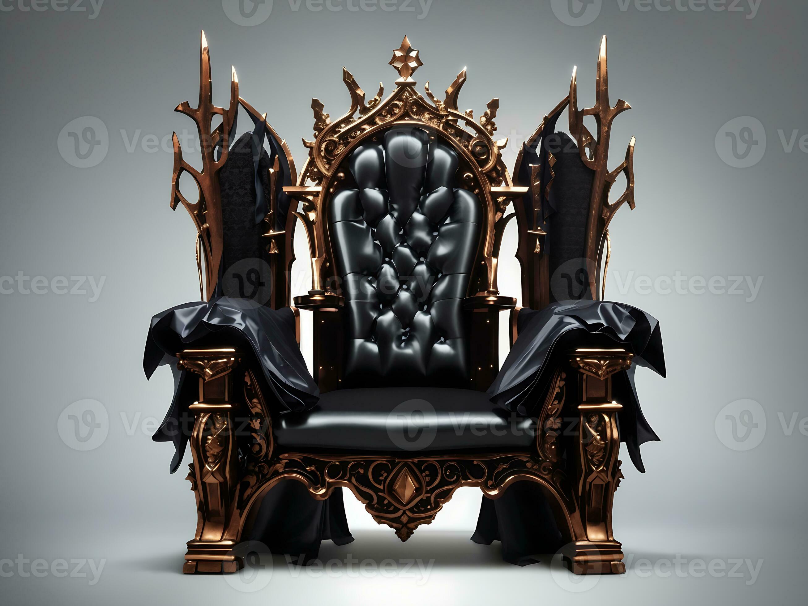 Black gothic throne chair deals