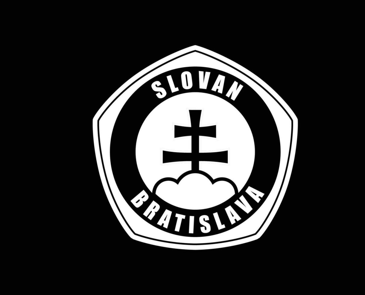 eslovaco bratislava club símbolo logo blanco Eslovaquia liga fútbol americano resumen diseño vector ilustración con negro antecedentes