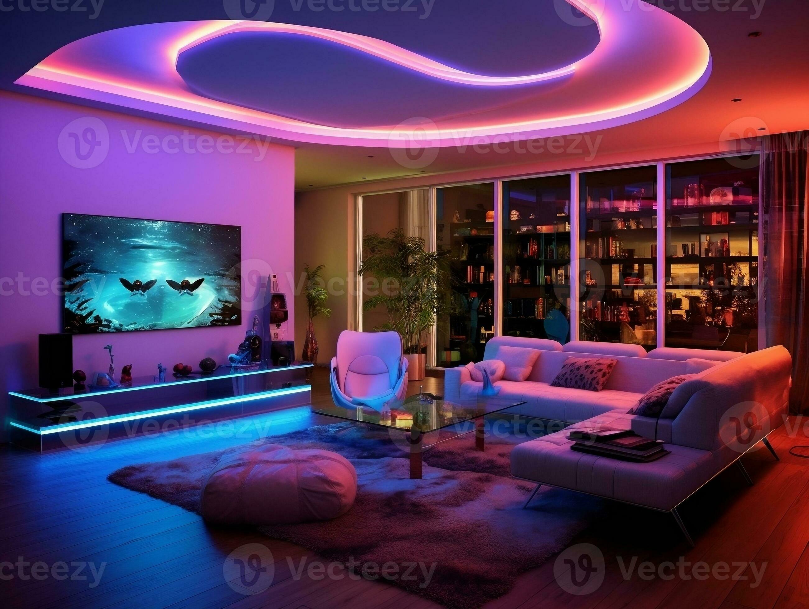 Modern room 2024 with led lights