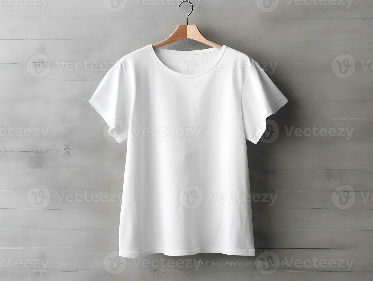 female t-shirt mockup, oversized white t-shirt generative ai photo