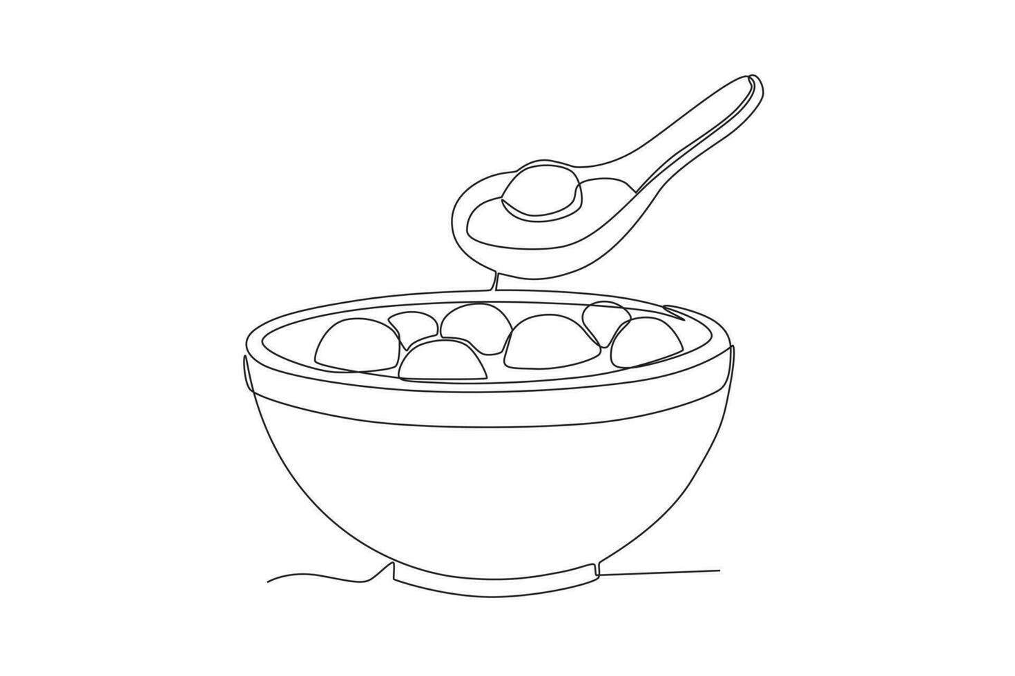 A delicious dessert for the Dongzhi celebration vector