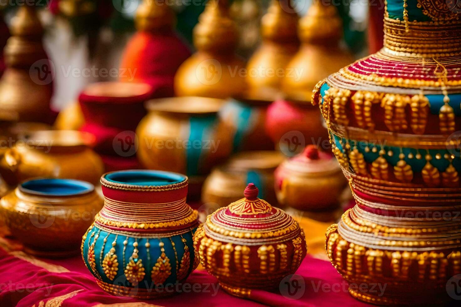 indian wedding decoration - wedding decoration ideas. AI-Generated photo