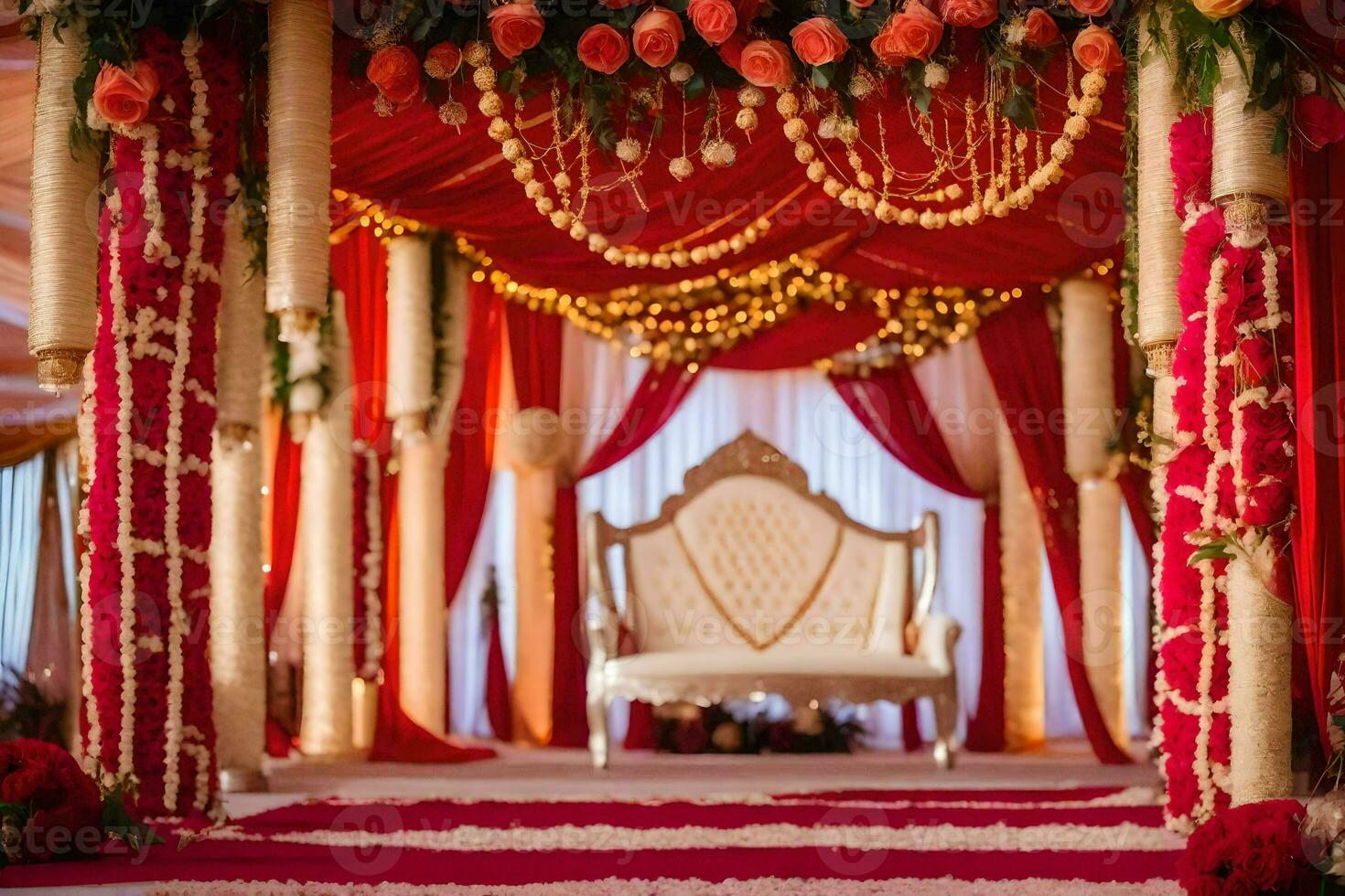 indian wedding decor ideas. AI-Generated photo