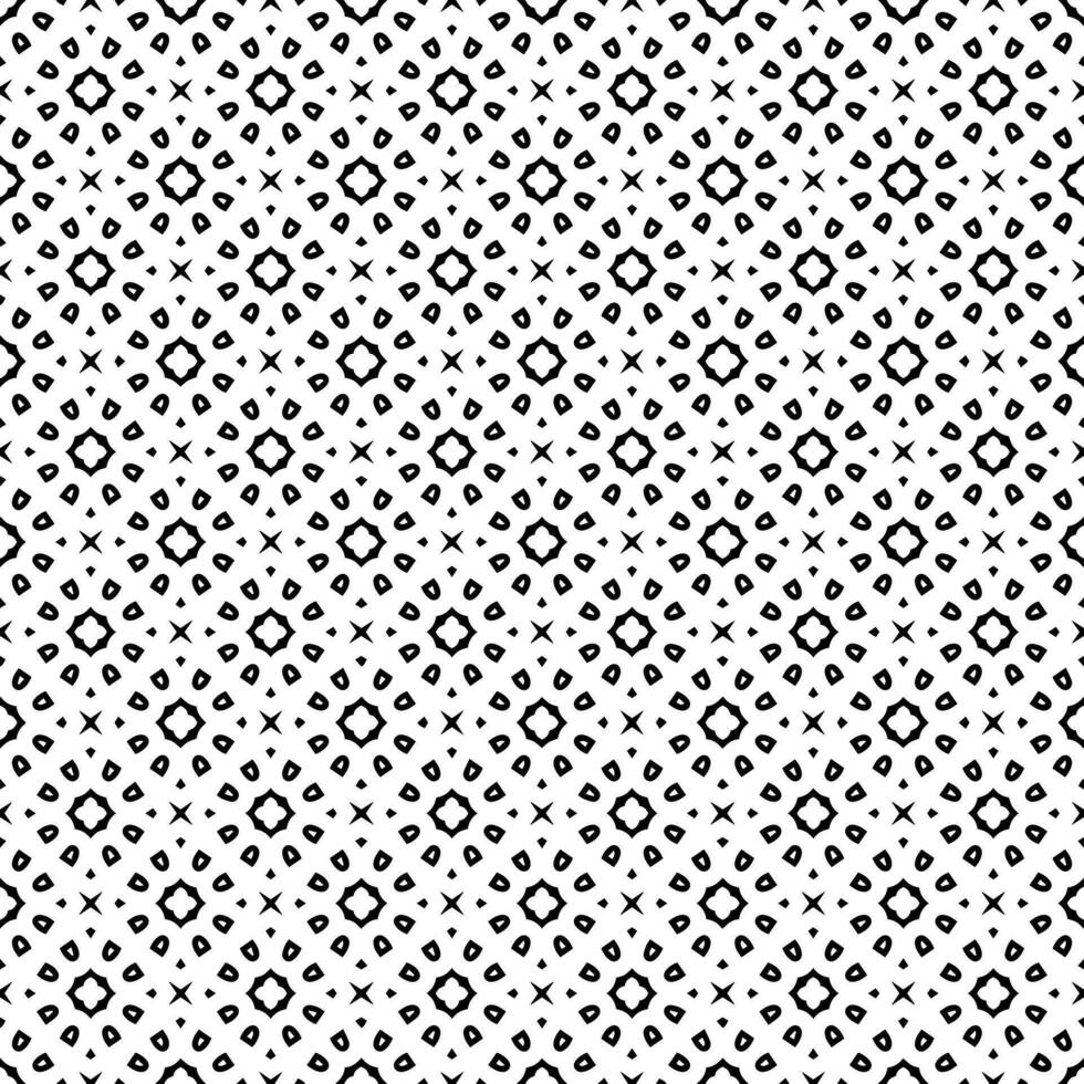 Black and white seamless pattern texture. Greyscale ornamental graphic design. vector