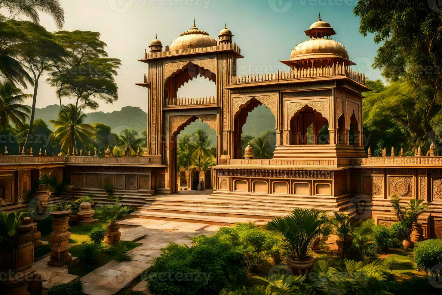 the palace of the king of india. AI-Generated photo