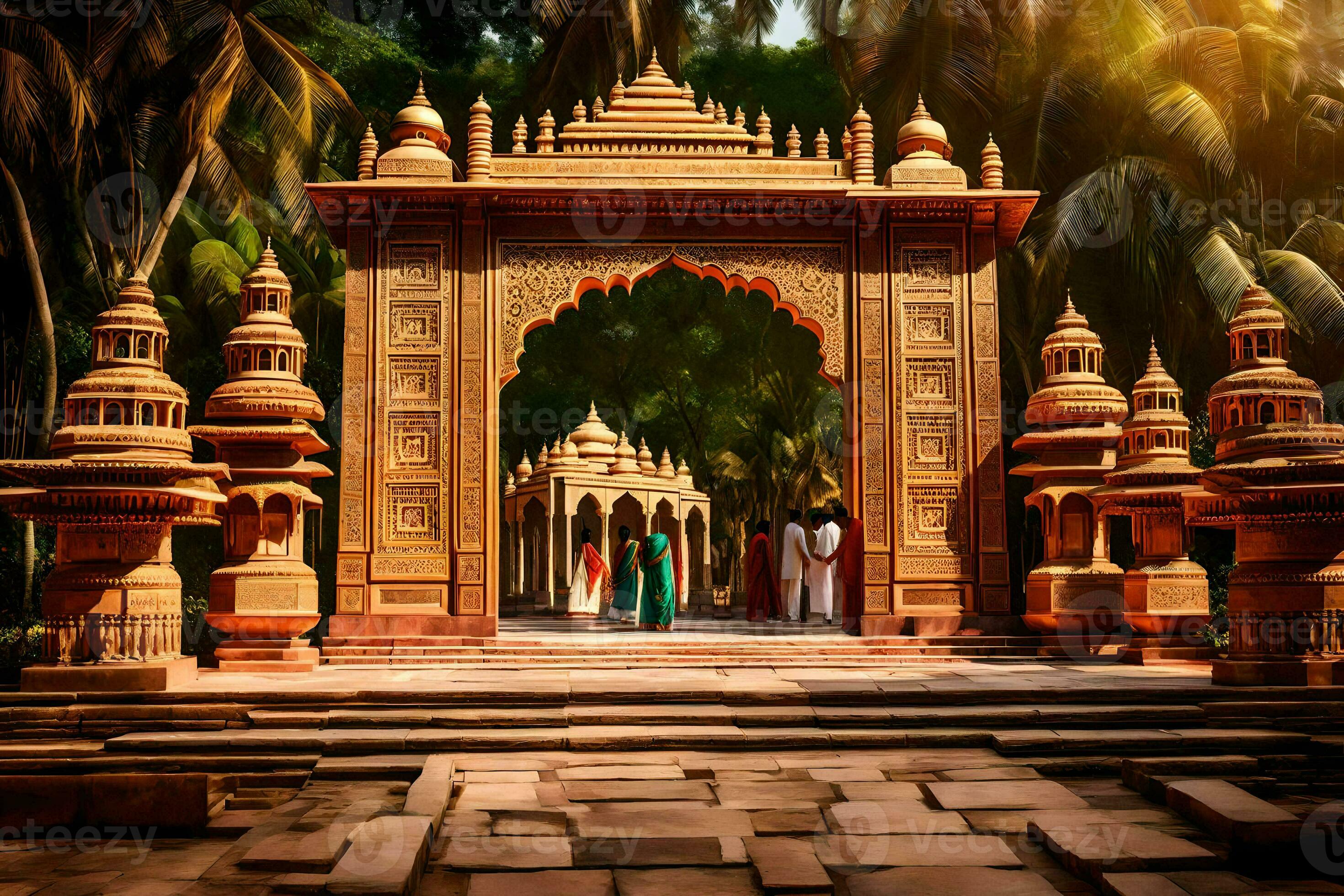 the entrance to a temple in india. AI-Generated 30831199 Stock Photo at  Vecteezy
