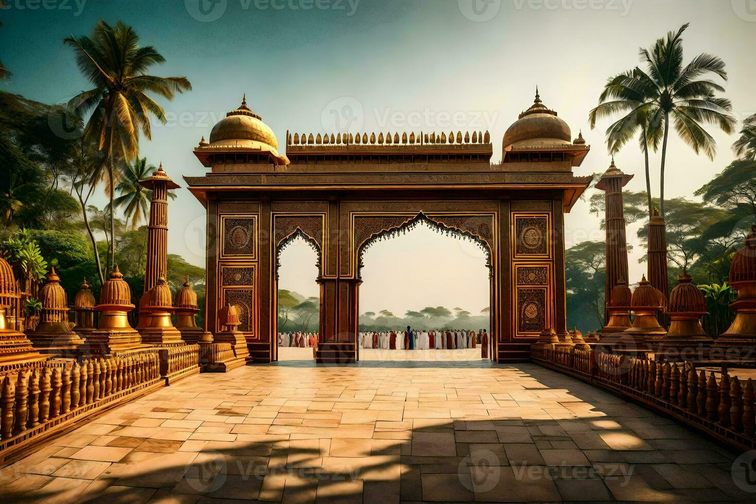 the gate of the palace, delhi. AI-Generated photo